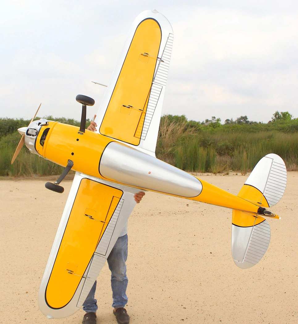Cessna 195 229cm 35-50cc Gas ARF Yellow/Silver – Dane-RC